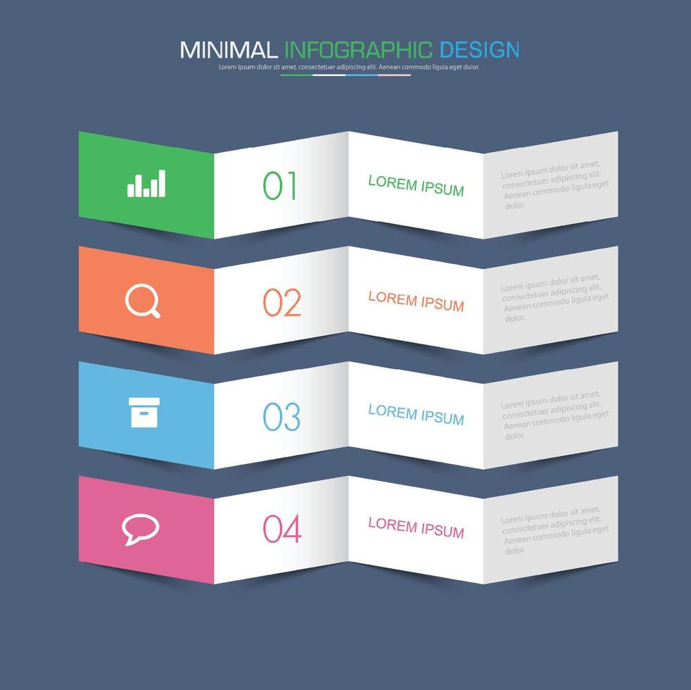 modelo de infográfico de negócios com ícone, ilustração de design vetorial vetor