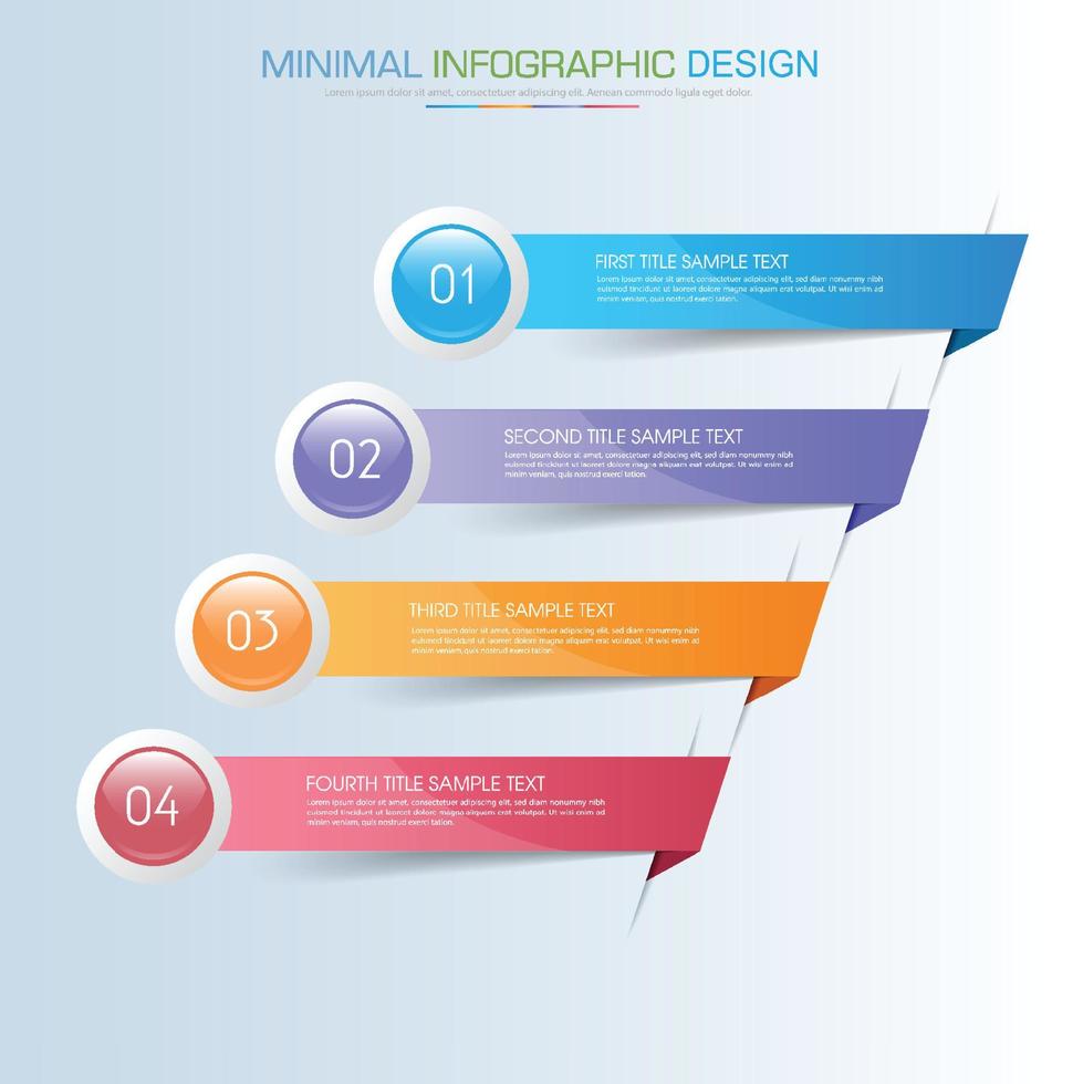 modelo de infográfico de negócios com ícone, ilustração de design vetorial vetor