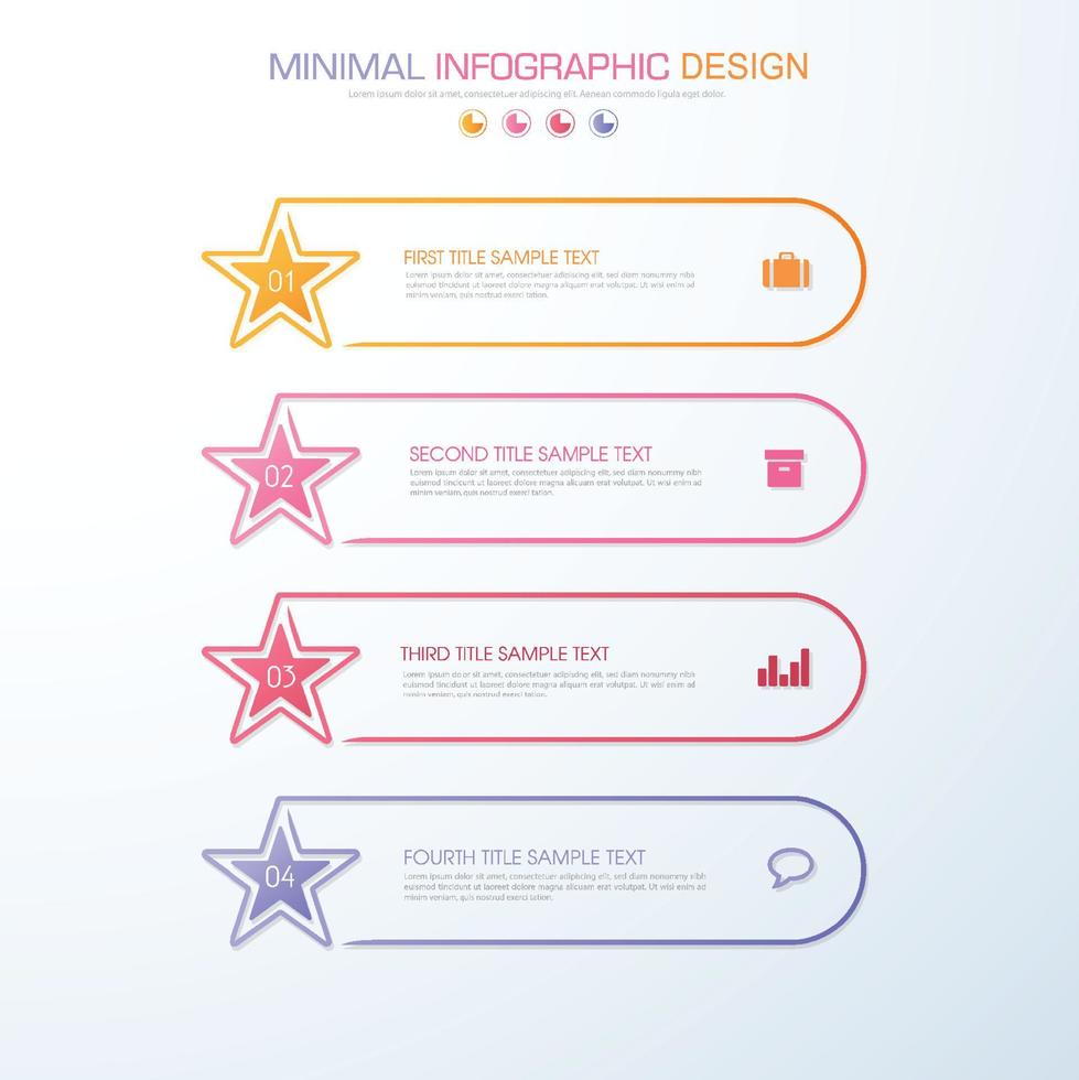 modelo de infográfico de negócios com ícone, ilustração de design vetorial vetor