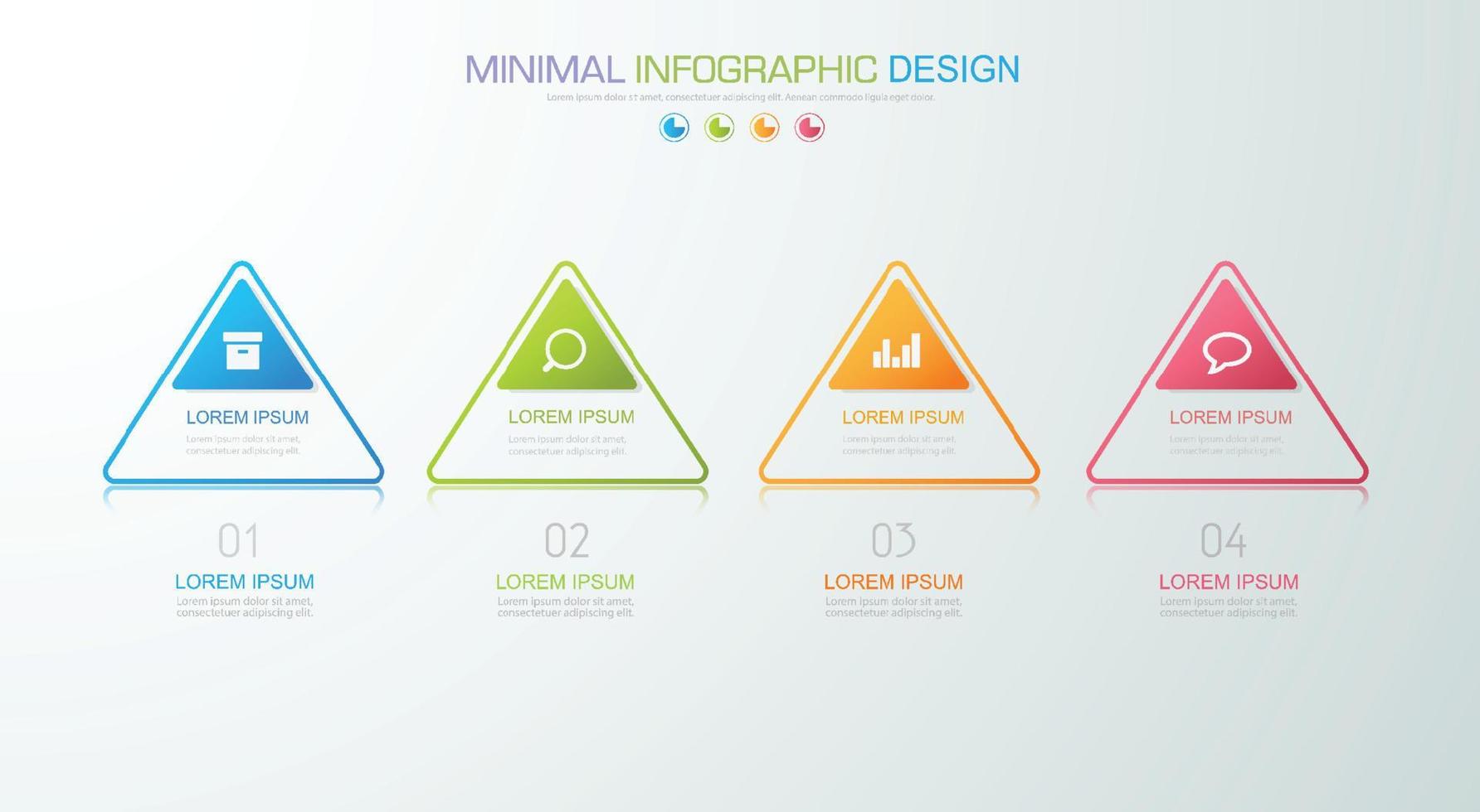 modelo de infográfico de negócios com ícone, ilustração de design vetorial vetor