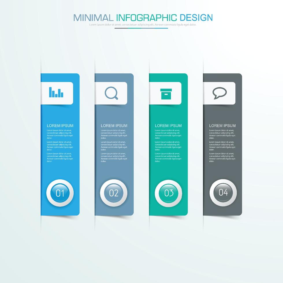 modelo de infográfico de negócios com ícone, ilustração de design vetorial vetor