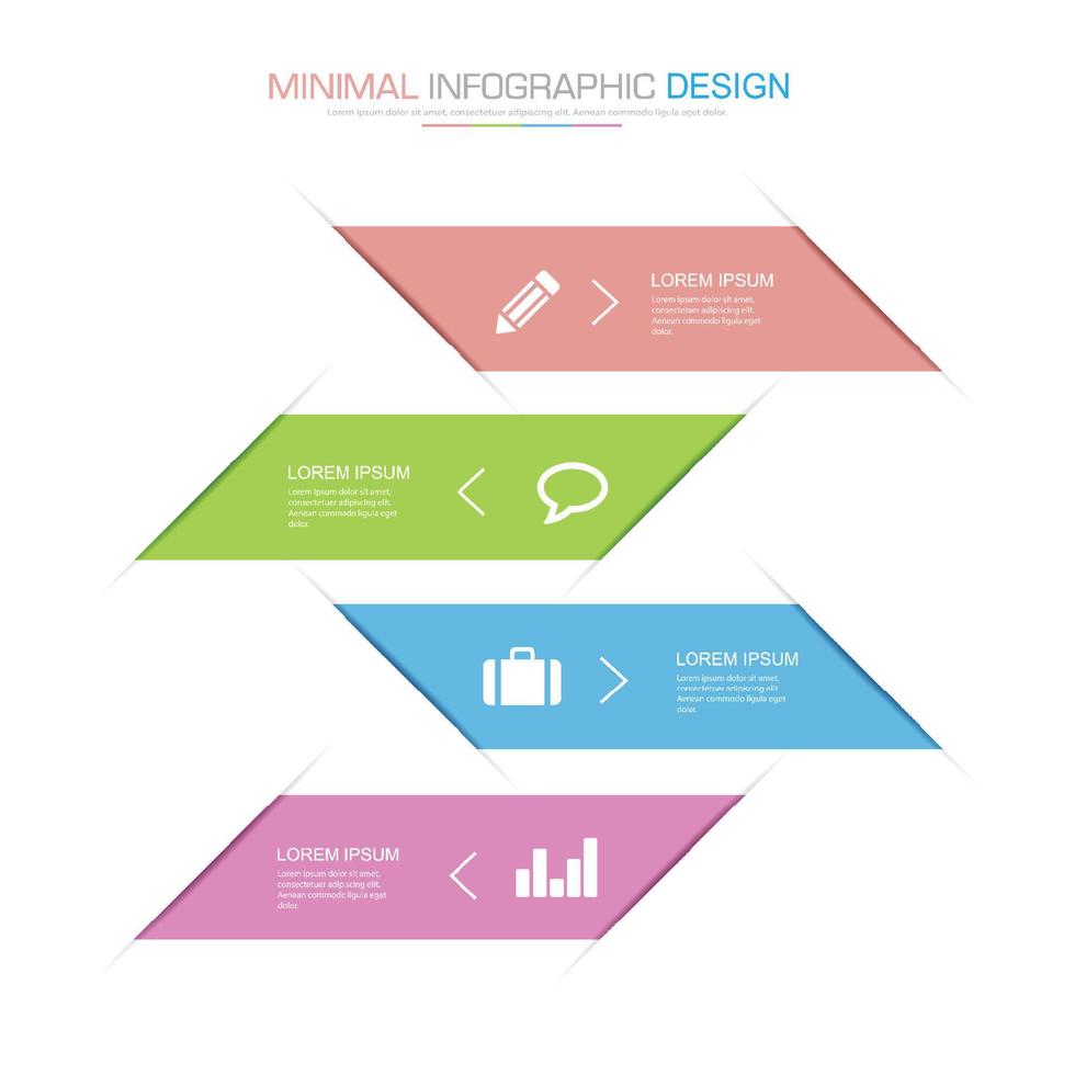 modelo de infográfico de negócios com ícone, ilustração de design vetorial vetor