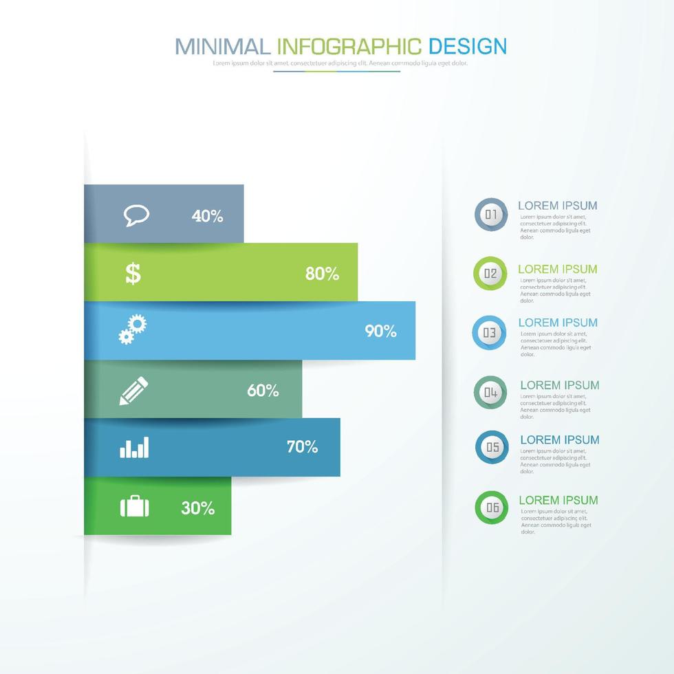 modelo de infográfico de negócios com ícone, ilustração de design vetorial vetor