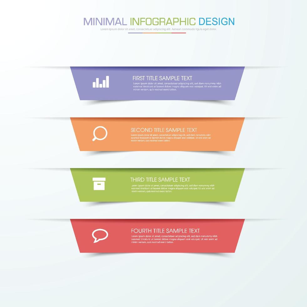 modelo de infográfico de negócios com ícone, ilustração de design vetorial vetor