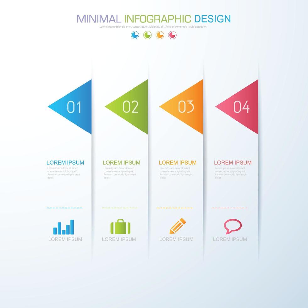 modelo de infográfico de negócios com ícone, ilustração de design vetorial vetor