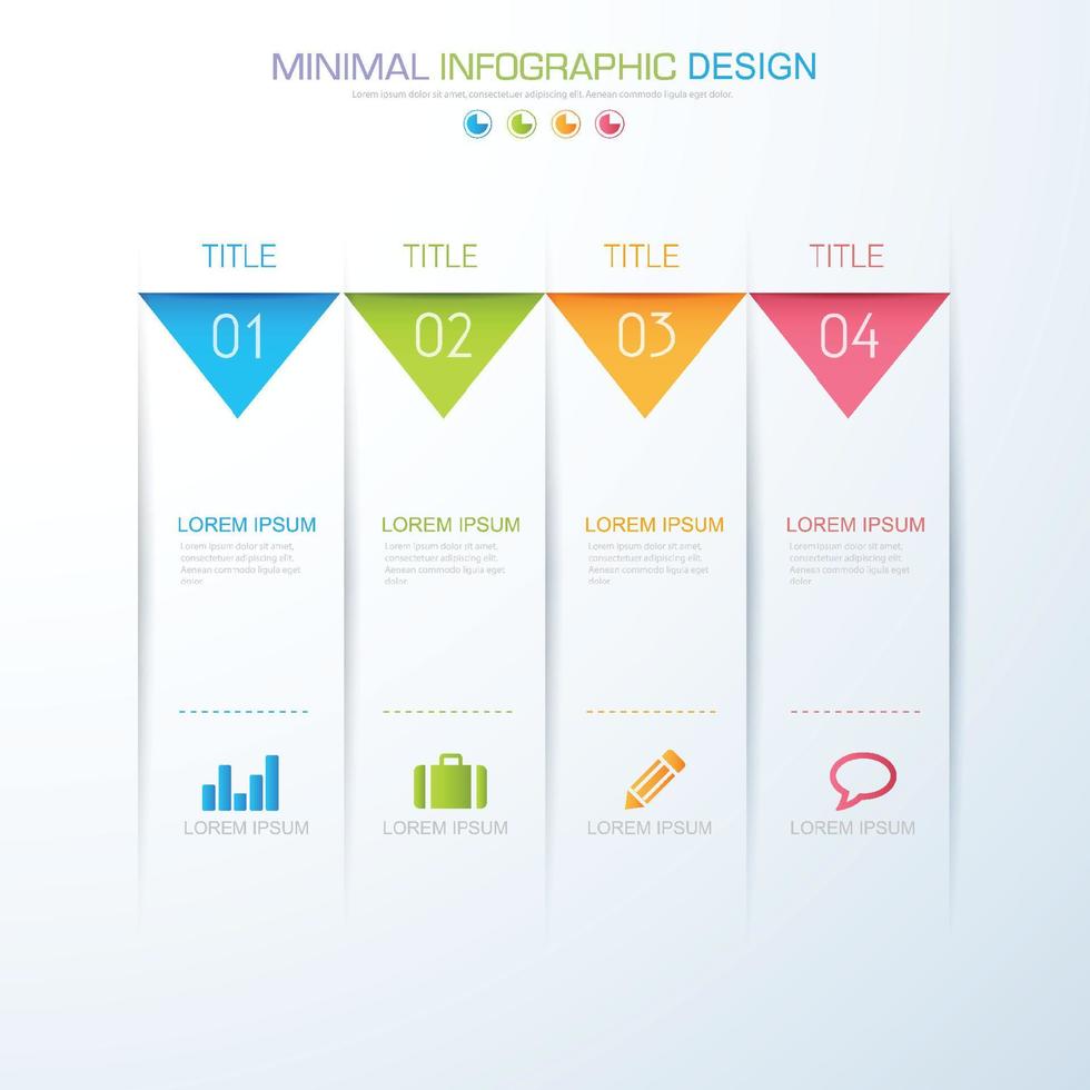 modelo de infográfico de negócios com ícone, ilustração de design vetorial vetor