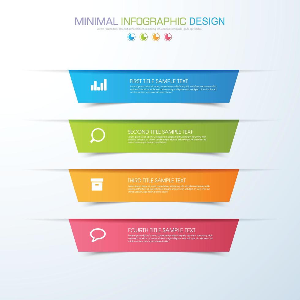 modelo de infográfico de negócios com ícone, ilustração de design vetorial vetor