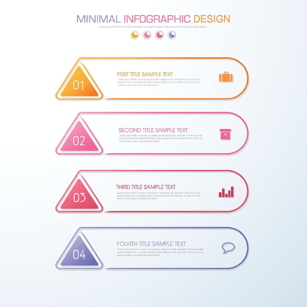 modelo de infográfico de negócios com ícone, ilustração de design vetorial vetor