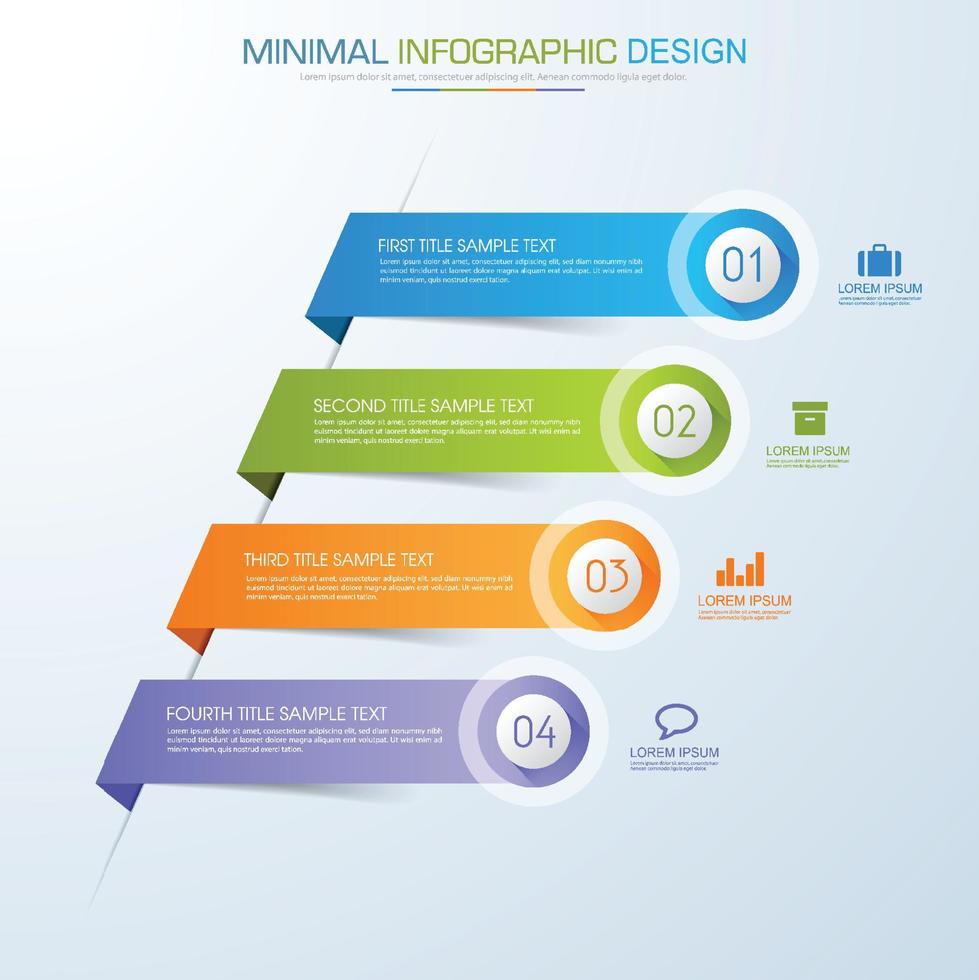 modelo de infográfico de negócios com ícone, ilustração de design vetorial vetor