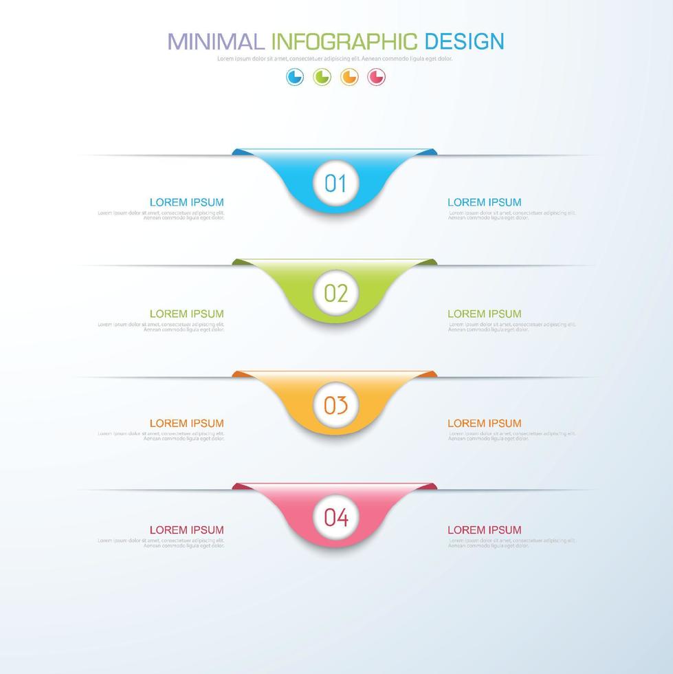 modelo de infográfico de negócios com ícone, ilustração de design vetorial vetor