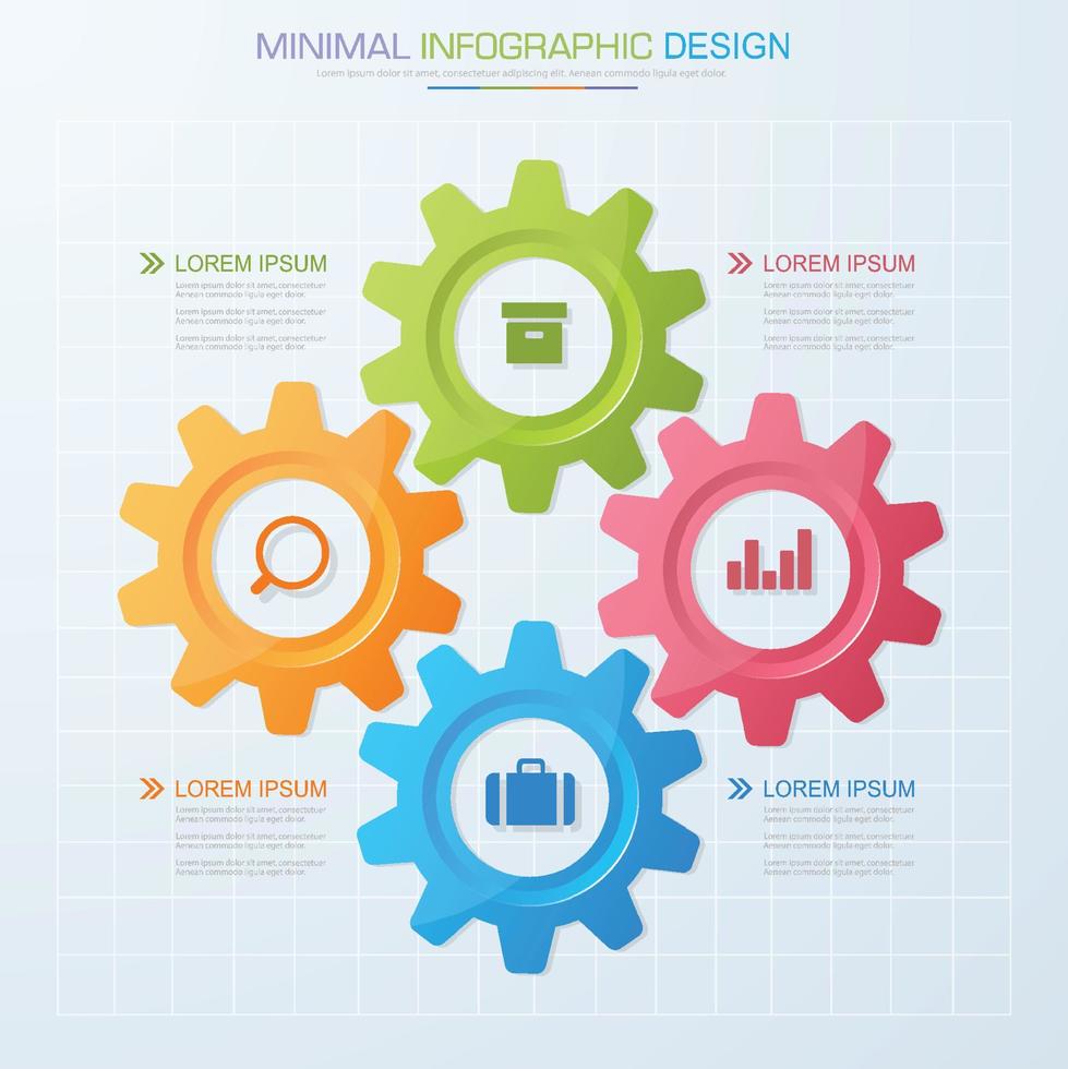 modelo de infográfico de negócios com ícone, ilustração de design vetorial vetor