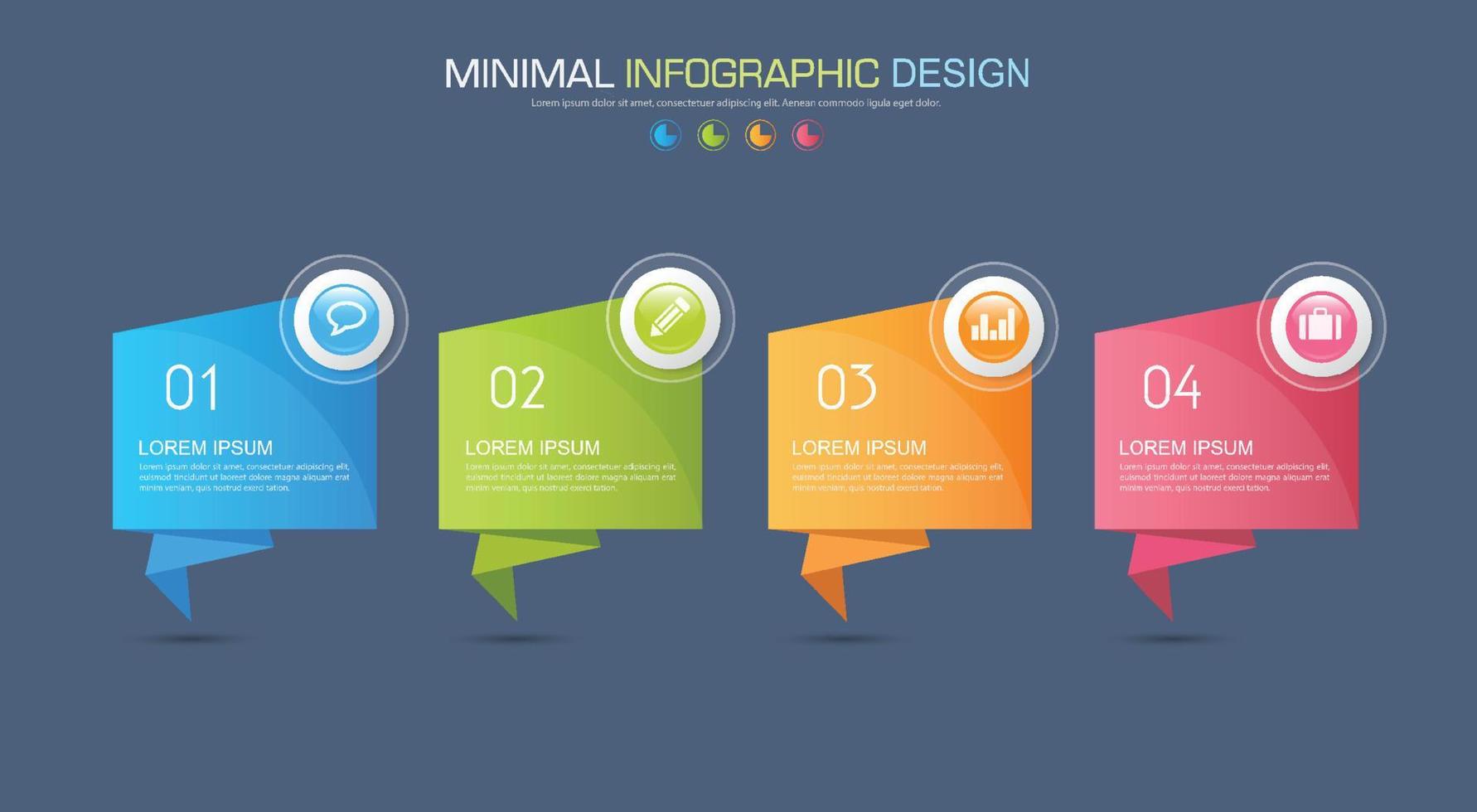 modelo de infográfico de negócios com ícone, ilustração de design vetorial vetor