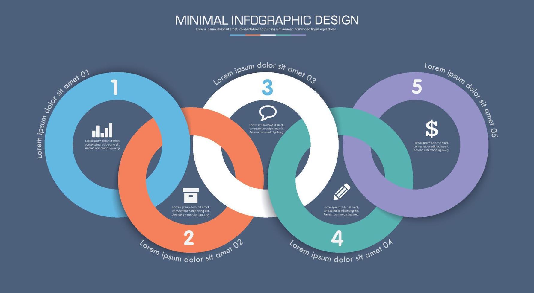 modelo de infográfico de negócios com ícone, ilustração de design vetorial vetor