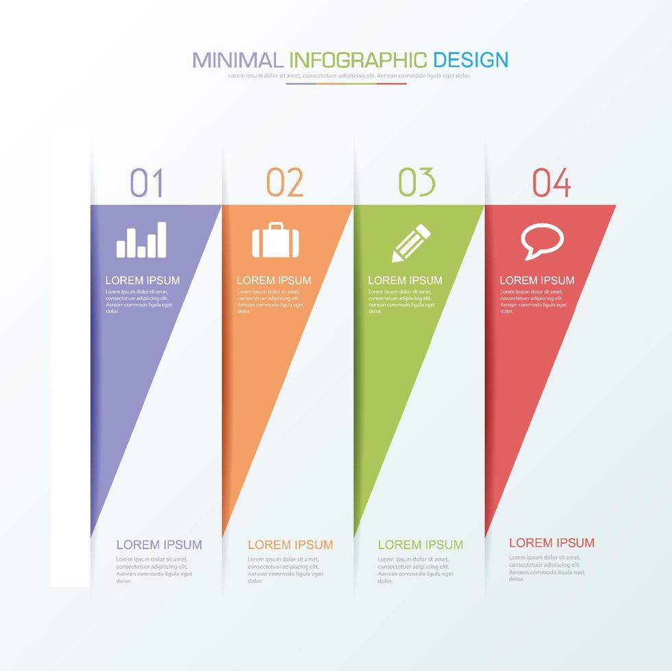 modelo de infográfico de negócios com ícone, ilustrações de design vetorial vetor