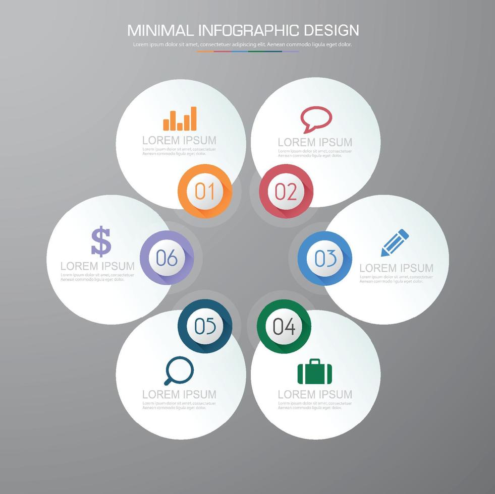 modelo de infográfico de negócios com ícone, ilustração de design vetorial vetor