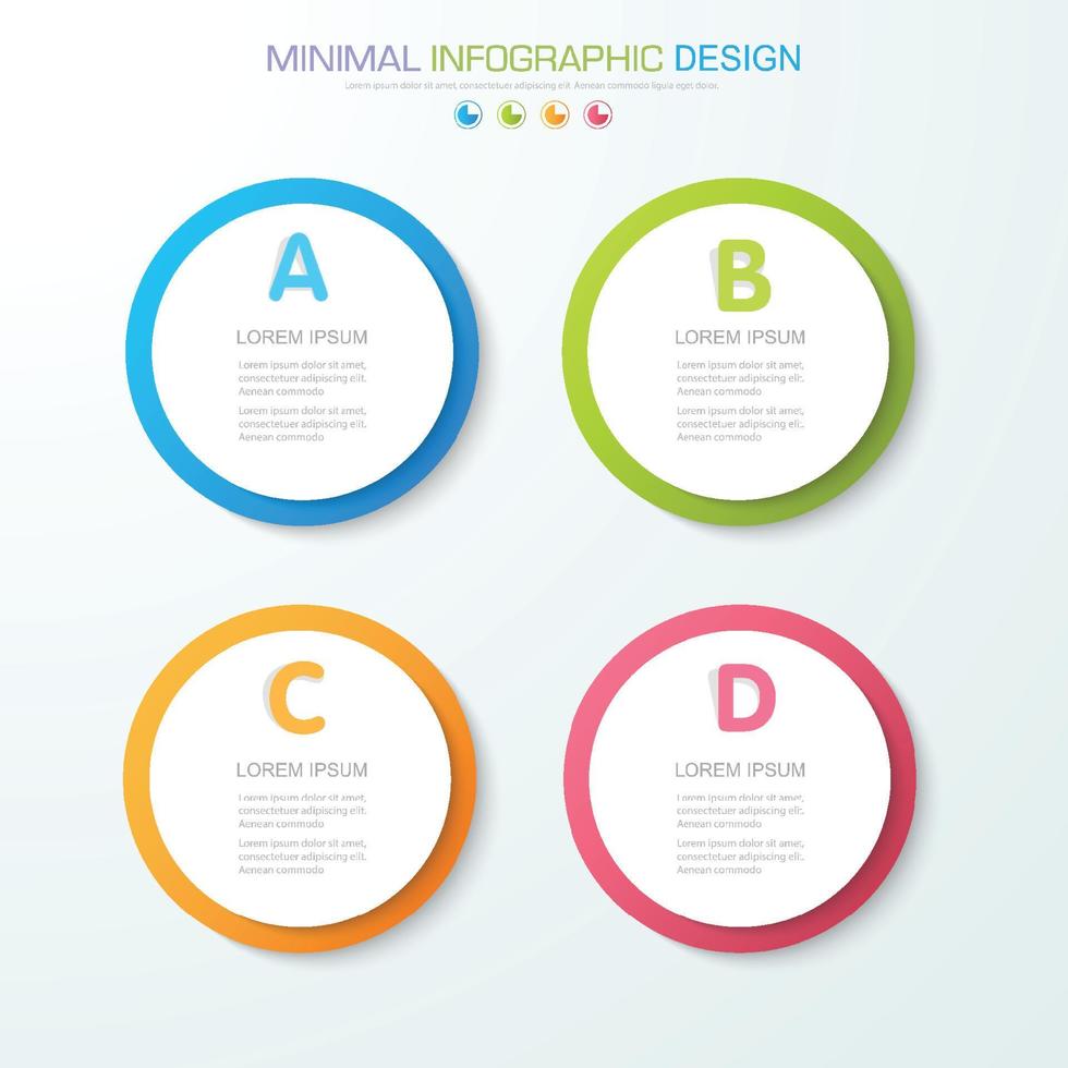 modelo de infográfico de negócios com ícone, ilustração de design vetorial vetor