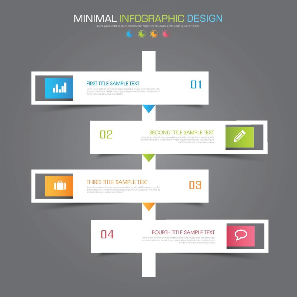 modelo de infográfico de negócios com ícone, ilustração de design vetorial vetor