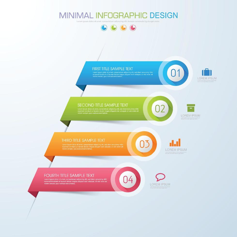 modelo de infográfico de negócios com ícone, ilustração de design vetorial vetor