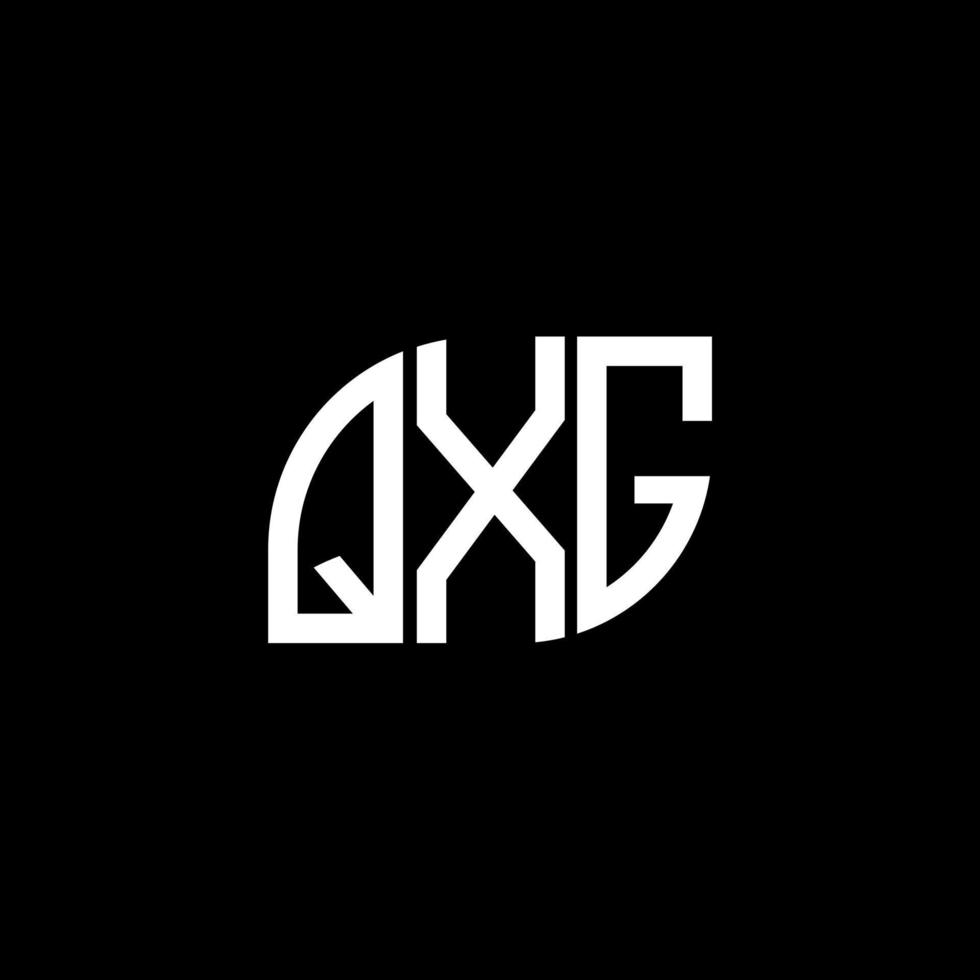 design de logotipo de letra qxg em fundo preto. conceito de logotipo de letra de iniciais criativas qxg. design de letra qxg. vetor