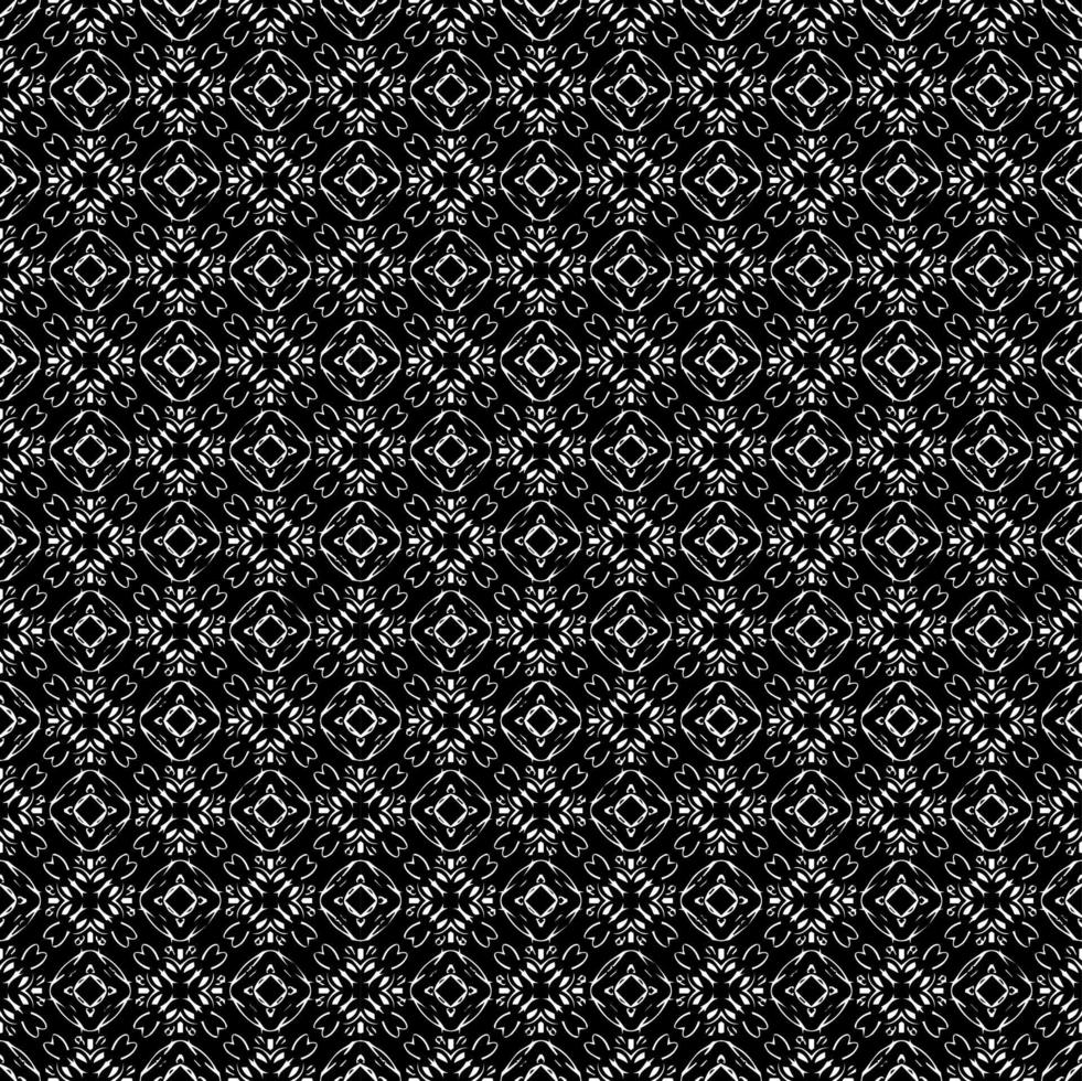 textura padrão sem costura preto e branco. design gráfico ornamental em tons de cinza. ornamentos em mosaico. vetor