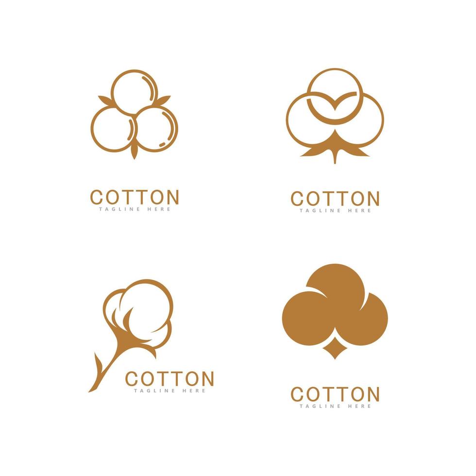 design de modelo de vetor de logotipo de algodão