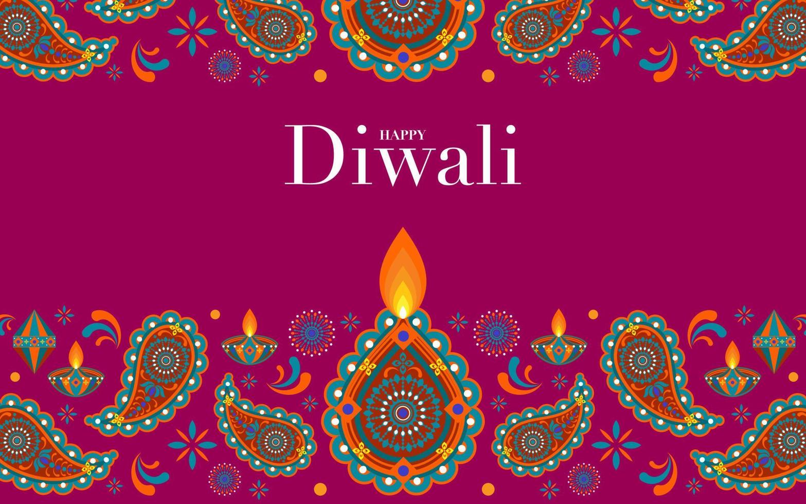 feliz diwali, deepavali ou dipavali o festival vetor