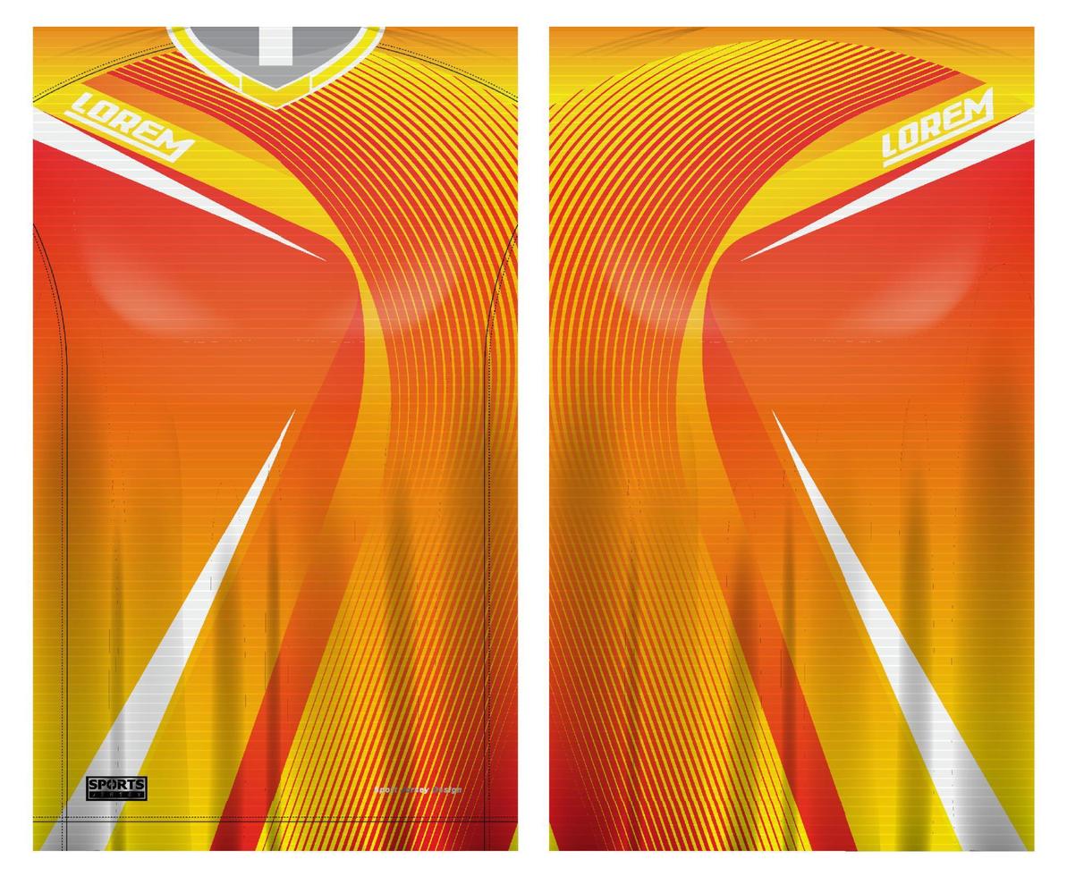 modelo de design de camisa de esporte de jersey para o esporte de futebol, basquete, uniforme em execução na vista frontal, vista traseira. vetor de maquete de camisa, design muito simples e fácil de personalizar