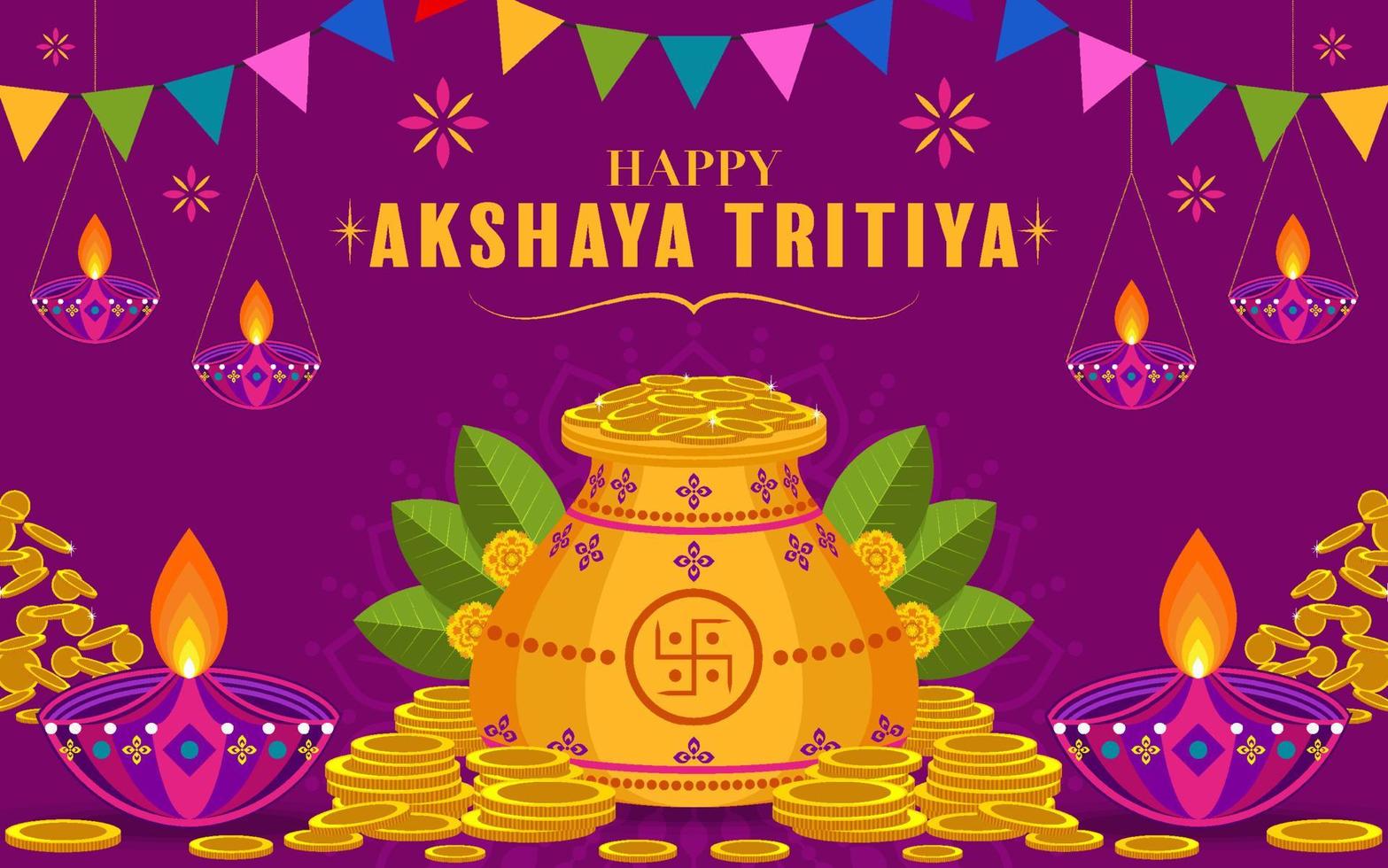 festival religioso indiano akshaya tritiya vetor