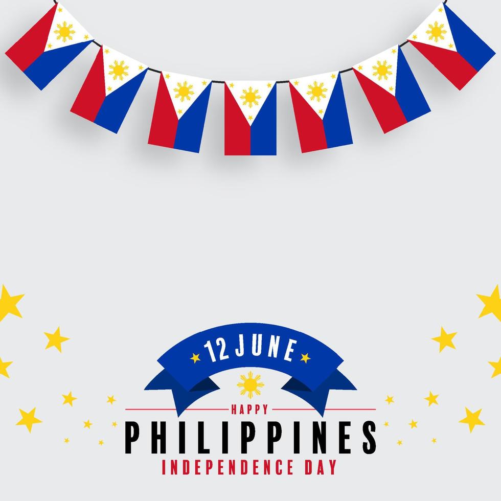 dia da independência das filipinas vetor