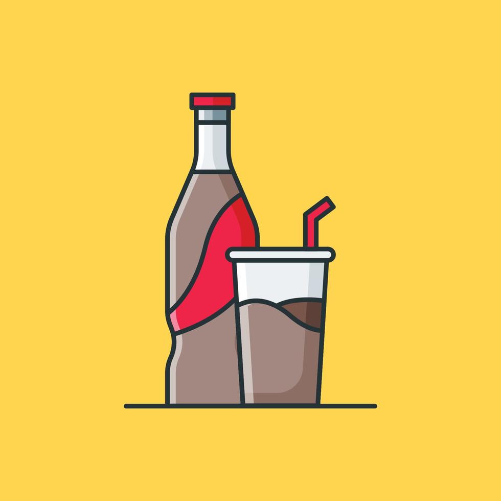 ilustrações de desenhos animados de bebida de coca vetor