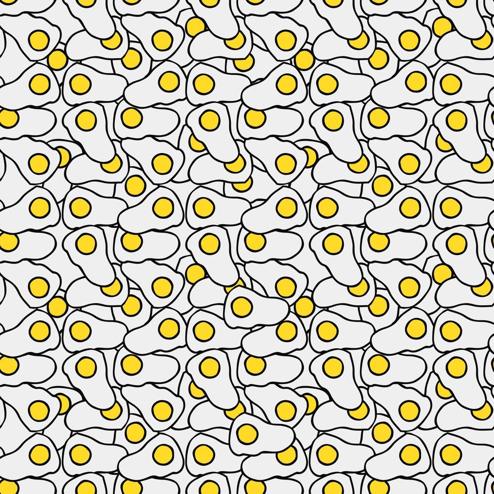 padrão sem emenda com ícones de ovo. fundo de ovo colorido. ilustração de ovos de vetor doodle