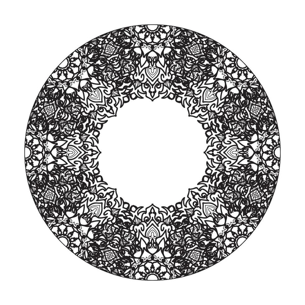 mandala desenhada à mão. decoração em ornamento de doodle oriental étnica. vetor