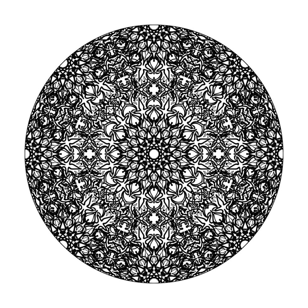 mandala desenhada à mão. decoração em ornamento de doodle oriental étnica. vetor