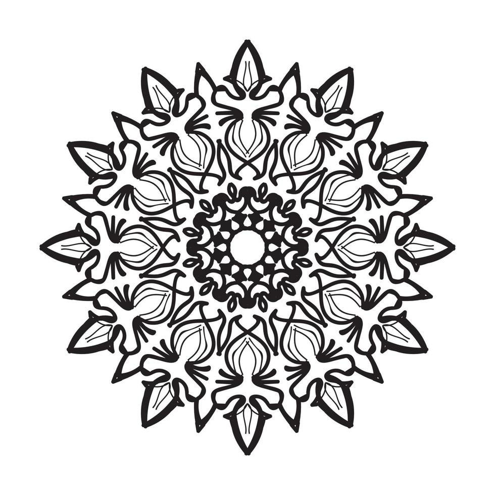 mandala desenhada à mão. decoração em ornamento de doodle oriental étnica. vetor