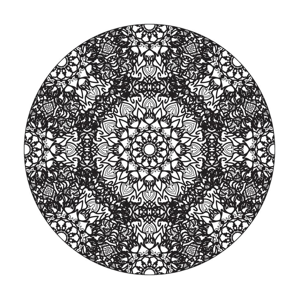 mandala desenhada à mão. decoração em ornamento de doodle oriental étnica. vetor