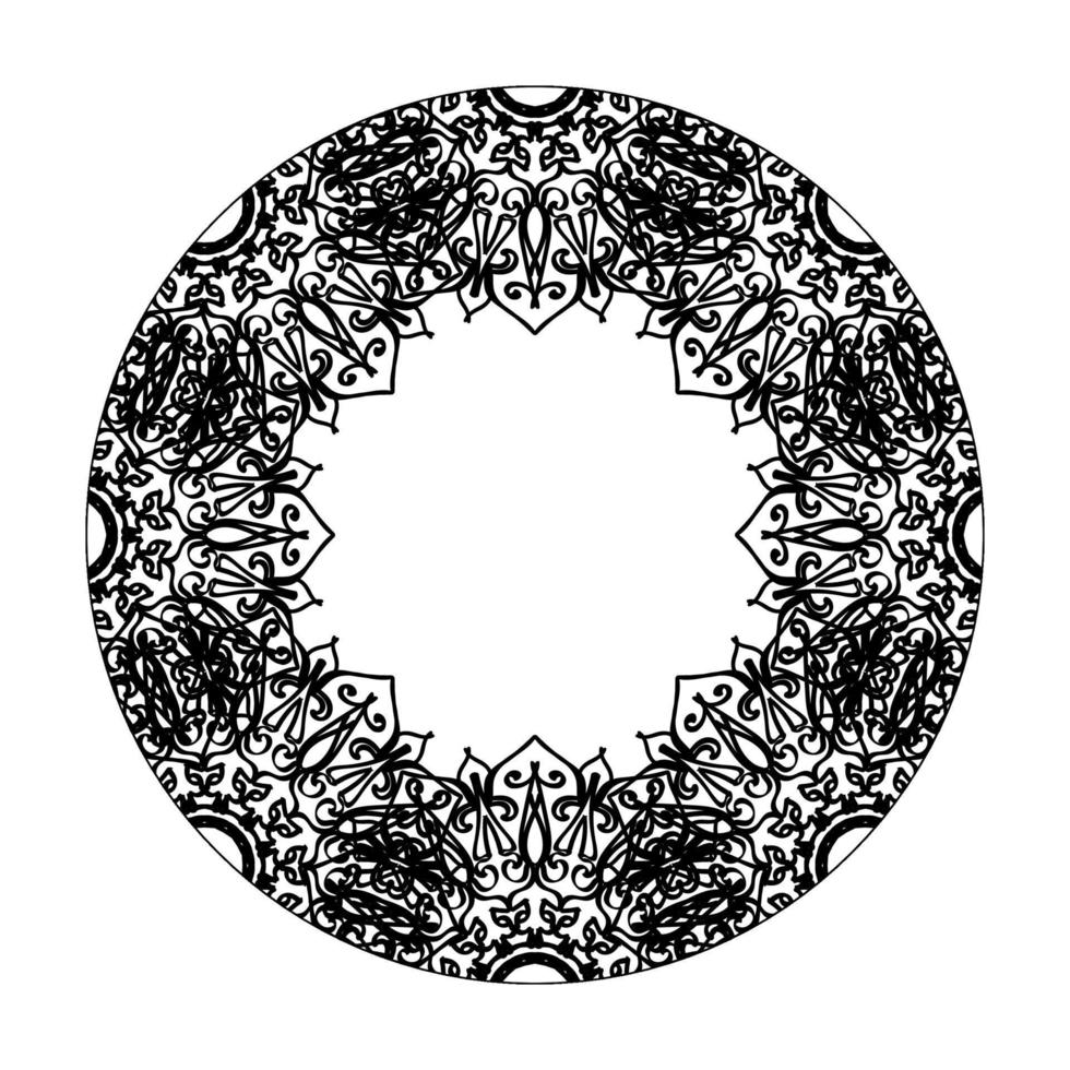 mandala desenhada à mão. decoração em ornamento de doodle oriental étnica. vetor