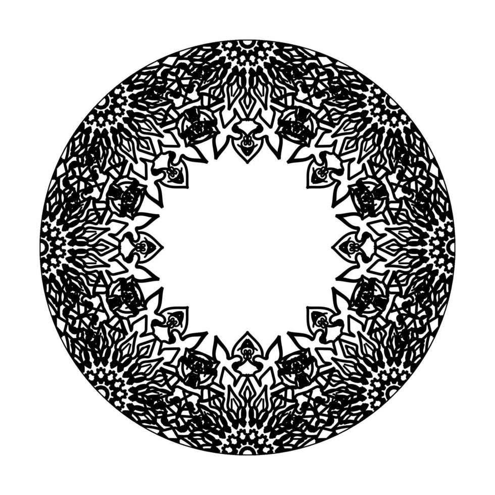 mandala desenhada à mão. decoração em ornamento de doodle oriental étnica. vetor