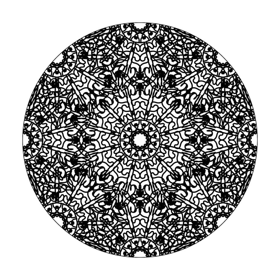 mandala desenhada à mão. decoração em ornamento de doodle oriental étnica. vetor