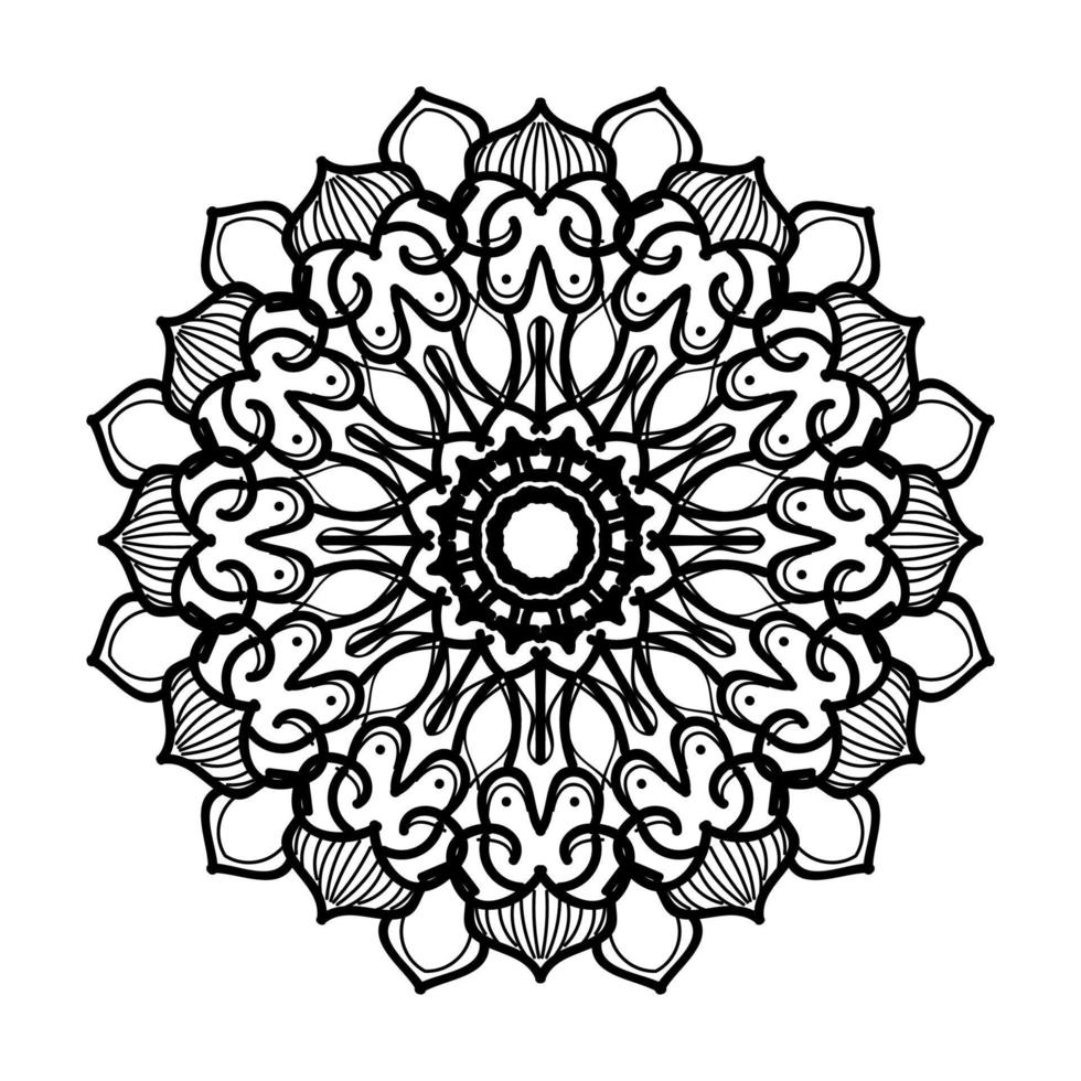 mandala desenhada à mão. decoração em ornamento de doodle oriental étnica. vetor