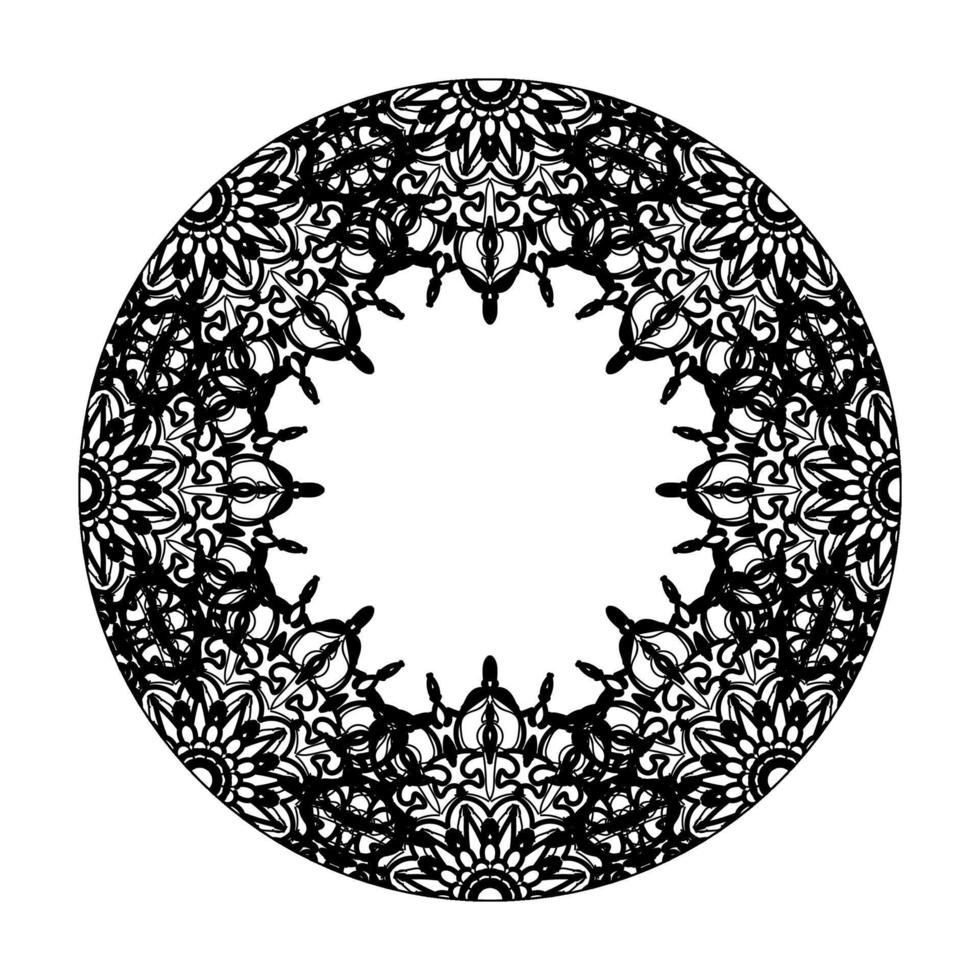 mandala desenhada à mão. decoração em ornamento de doodle oriental étnica. vetor