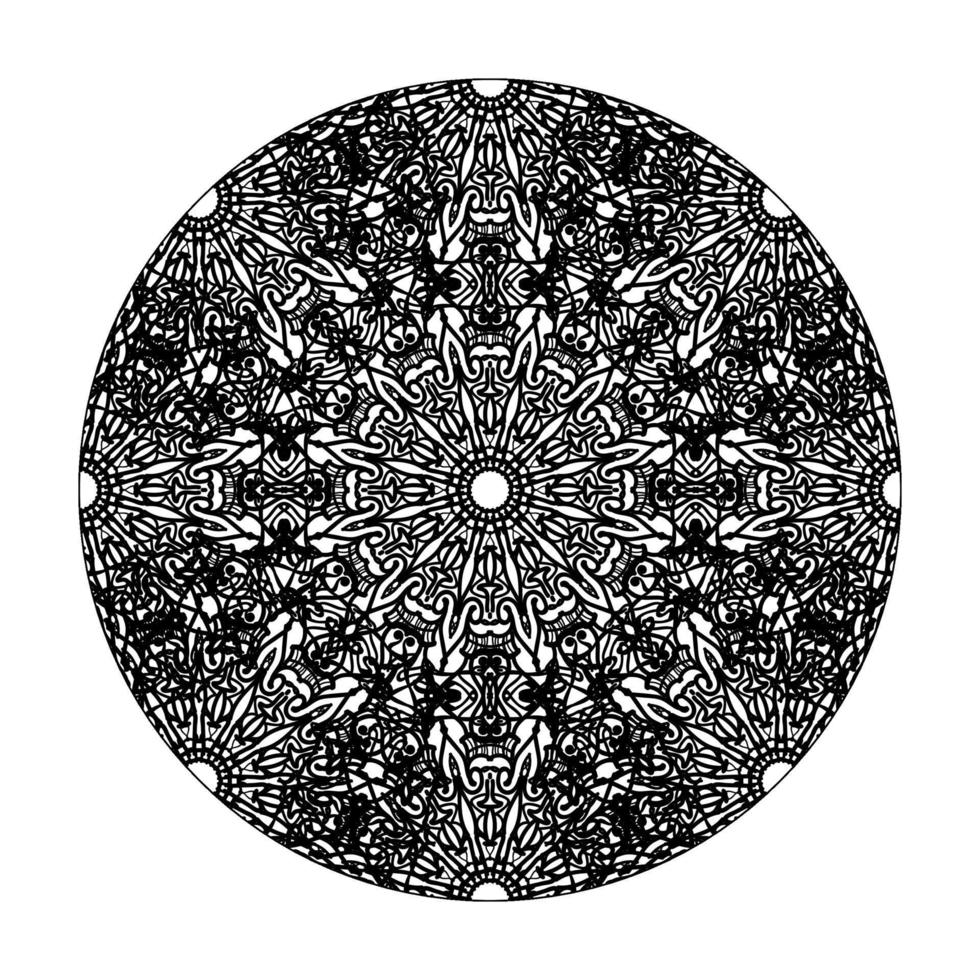 mandala desenhada à mão. decoração em ornamento de doodle oriental étnica. vetor