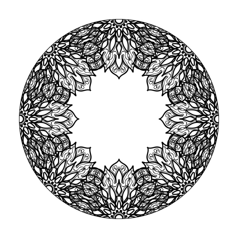 mandala desenhada à mão. decoração em ornamento de doodle oriental étnica. vetor