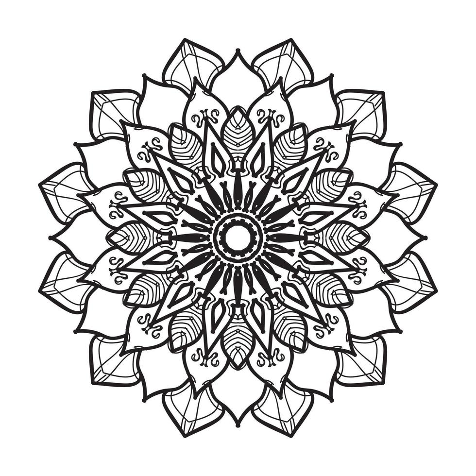 mandala desenhada à mão. decoração em ornamento de doodle oriental étnica. vetor