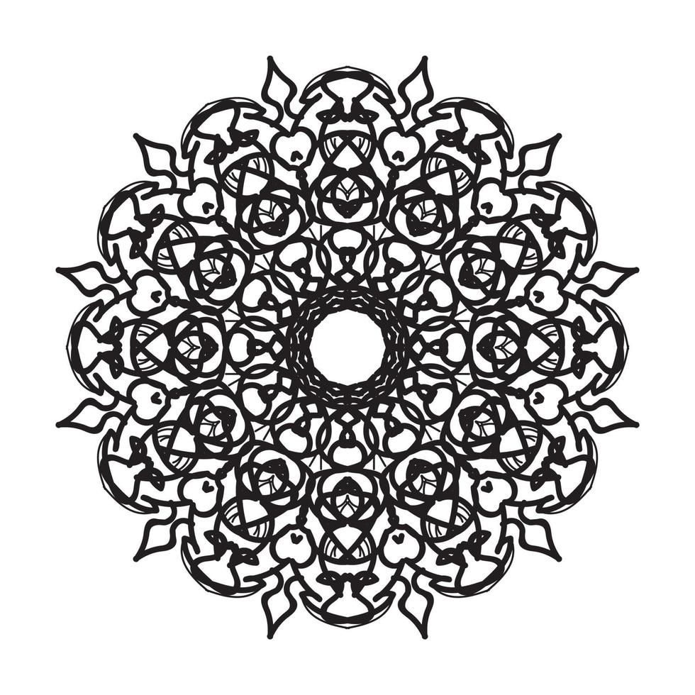 mandala desenhada à mão. decoração em ornamento de doodle oriental étnica. vetor