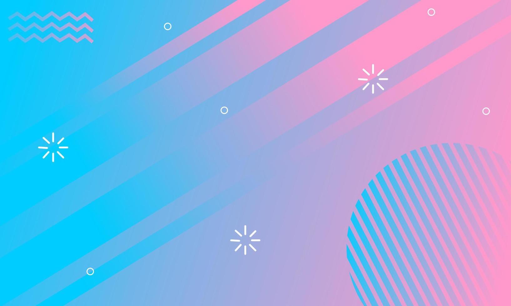fundo gradiente azul e rosa com elementos geométricos dinâmicos. usado para design de banner, site, página de destino vetor