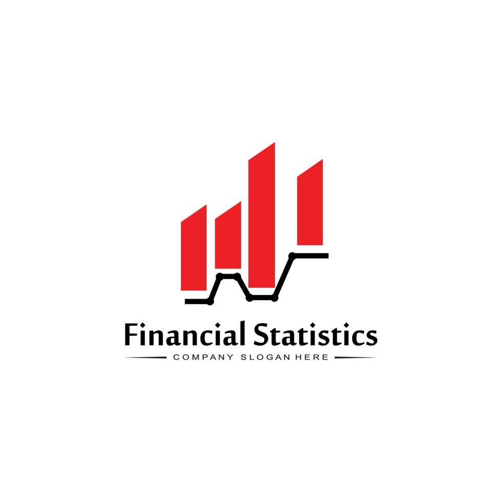estatísticas de logotipo finanças marketing análise de tendências de negócios vetor