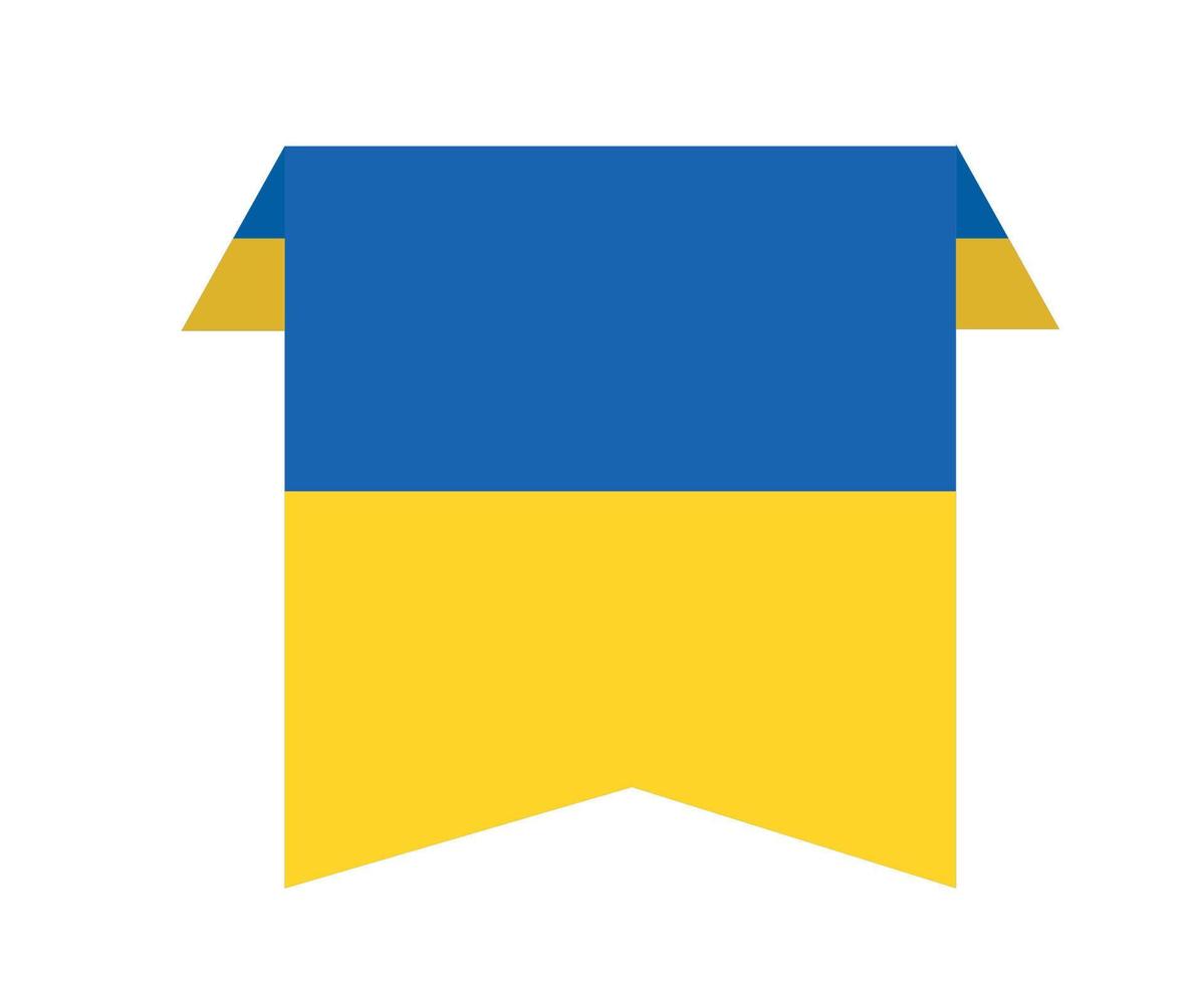 ucrânia emblema bandeira símbolo fita resumo nacional europa vector design