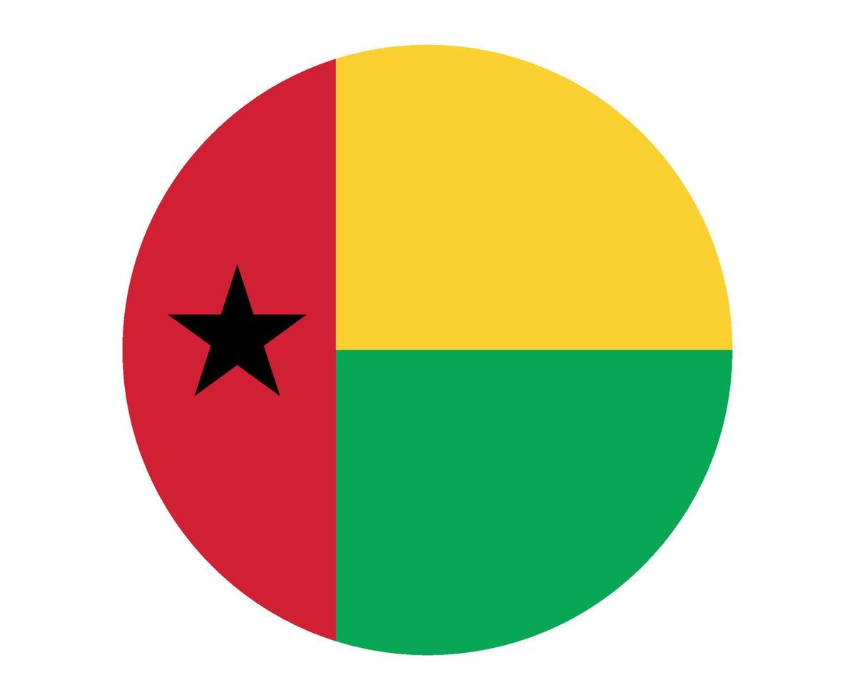 guiné bissau bandeira nacional áfrica emblema ícone ilustração vetorial elemento de design abstrato vetor