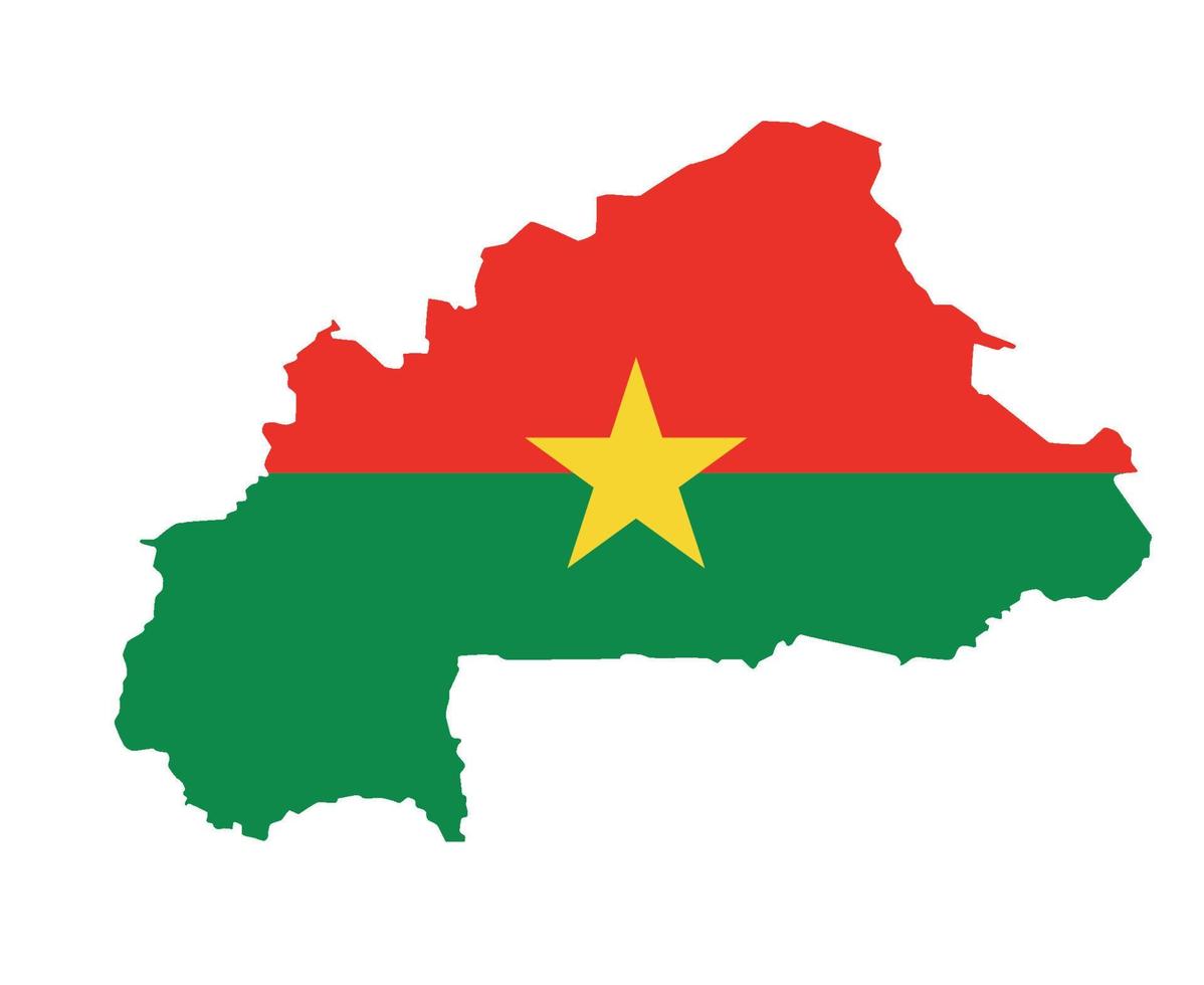 burkina faso bandeira nacional áfrica emblema mapa ícone ilustração vetorial elemento de design abstrato vetor