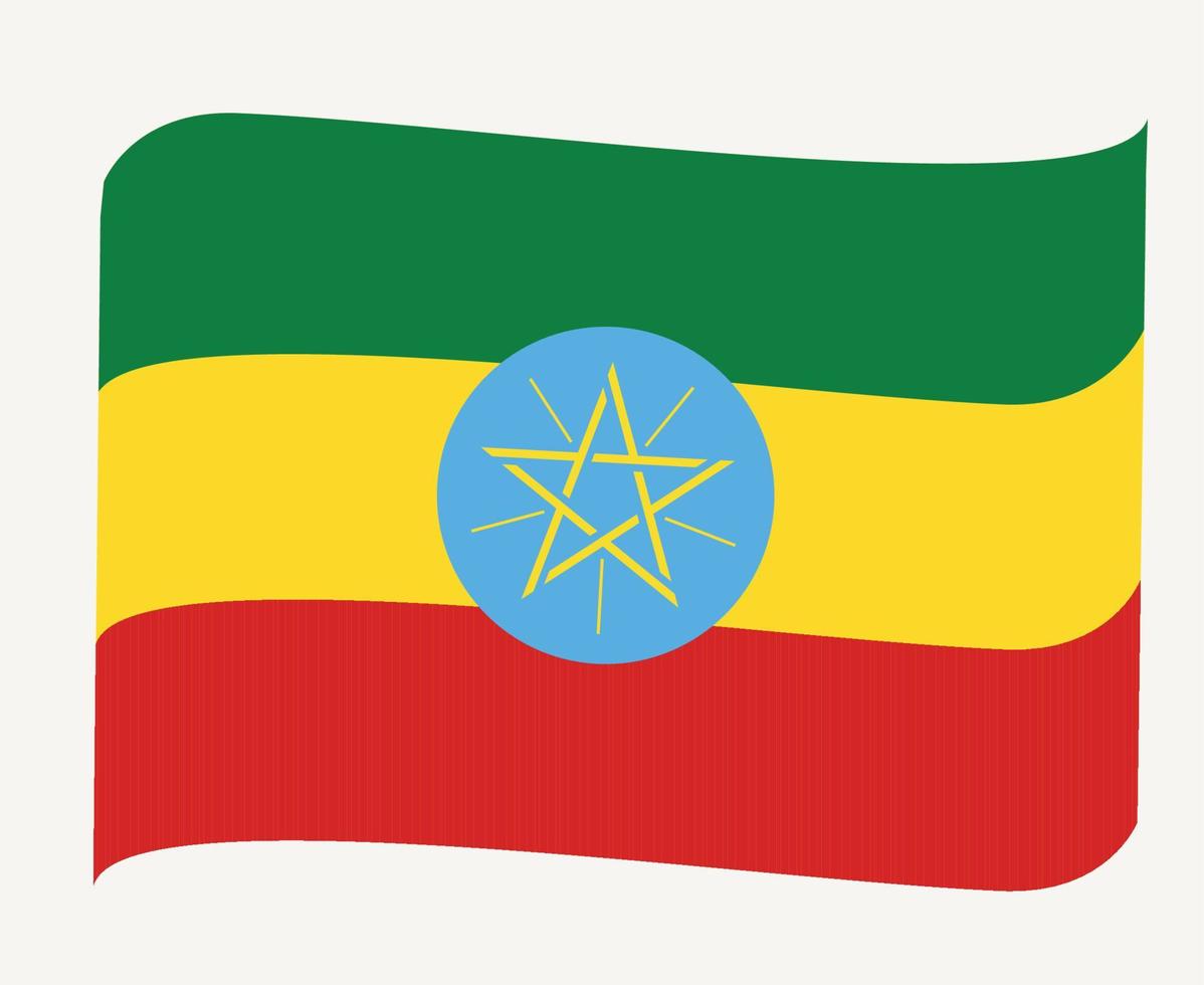 etiópia bandeira nacional áfrica emblema fita ícone ilustração vetorial elemento de design abstrato vetor